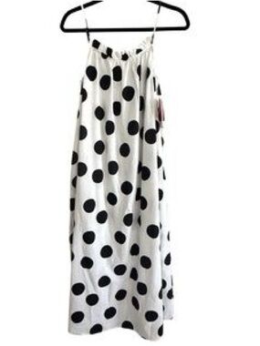 Tabitha Brown For Target Black & White Polka Dot Maxi Dress - Size Small